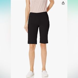 SLIM-SATION womens Plus Size Wide Band Pull-on Walking Shorts